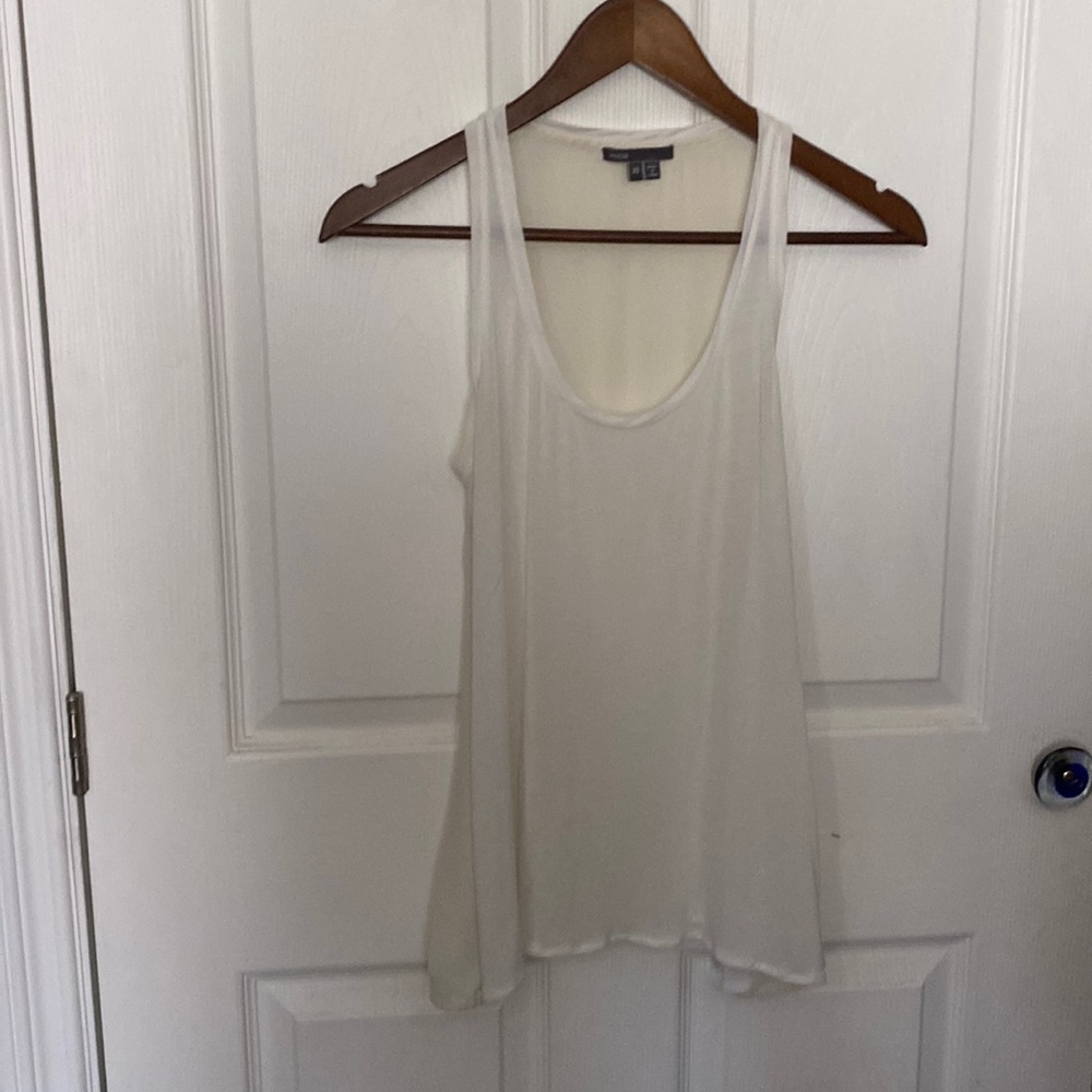Vince Solid White RACERBACK Tank Top XS Hiking white night elevated NORMCORE